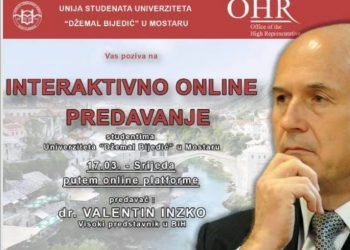 Interaktivno predavanje s Visokim predstavnikom u BiH Valentinom Inzkom