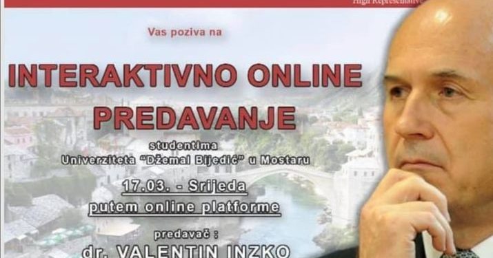 Interaktivno predavanje s Visokim predstavnikom u BiH Valentinom Inzkom