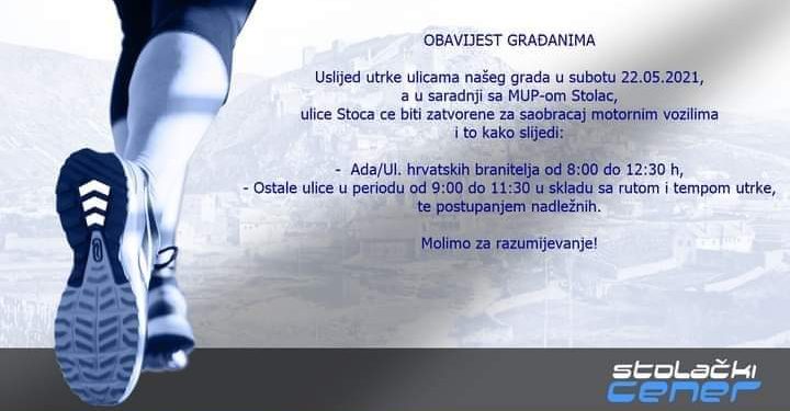 Stolački cener: Obavijest građanima