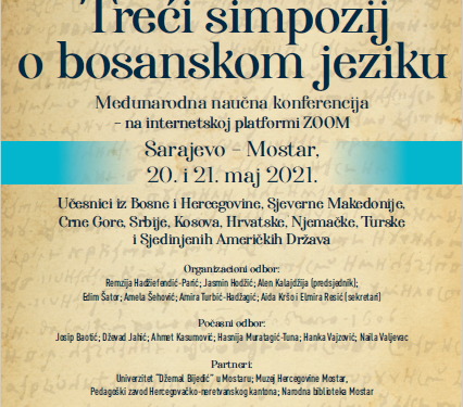 Treći simpozij o bosanskom jeziku 20. i 21. maja 2021. godine