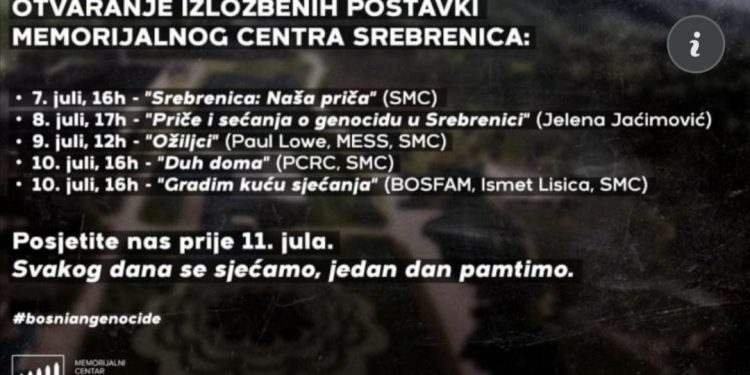 Memorijalni centar Srebrenica u julu otvara pet novih izložbenih postavki