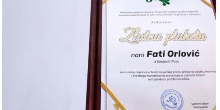 Nani Fati uručeno priznanje za doprinos u borbi za ljudska prava