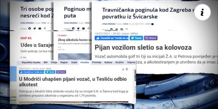 Saobraćajne nesreće pune novinske članke u BiH