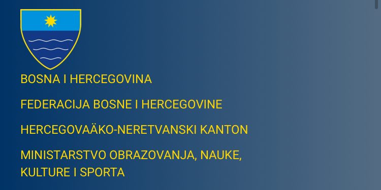 Javni poziv za sufinansiranje djelatnosti i projekata iz oblasti SPORTA iz sredstava Ministarstva obrazovanja, nauke, kulture i sporta Hercegovačko-neretvanskog kantona