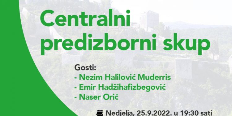 Stolac: Centralni predizborni skup SDA