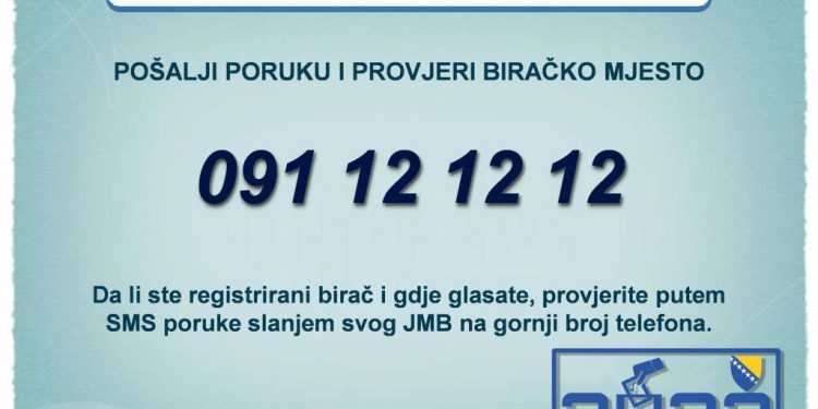 Od ponedjeljka će biti aktivan SMS centar za provjeru lokacije biračkog mjesta