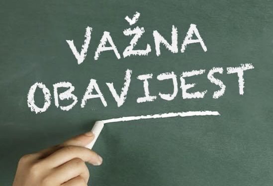 JU Srednja škola Stolac: Obavještenje o sufinanciranju mjesečnih karata