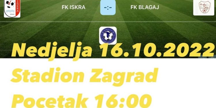 U nedjelju na stadionu Zagrad FK Iskra : FK Blagaj