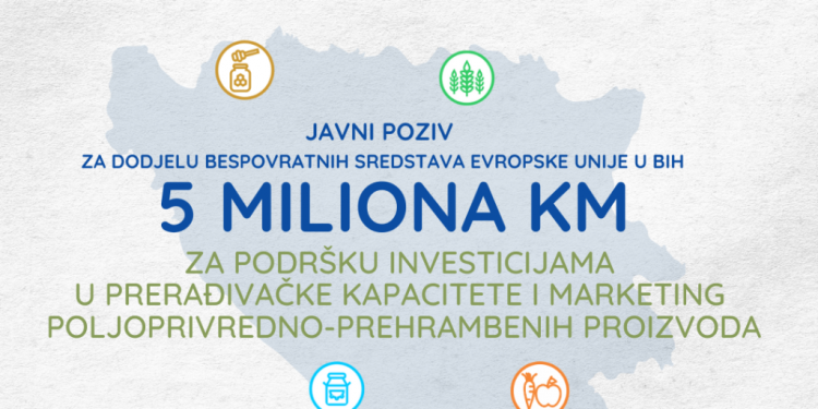 Novi javni poziv projekata Evropske unije EU4AGRI i EU4AGRI-Recovery, vrijedan pet miliona KM