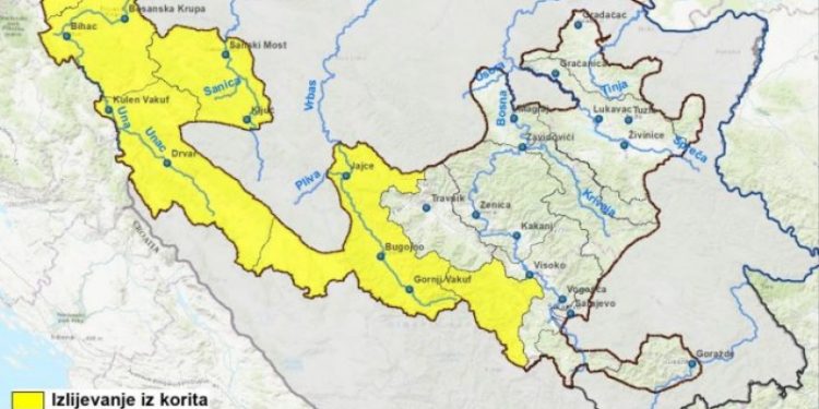 U naredna tri dana očekuje se novi porast vodostaja u FBiH, moguće nove poplave, evo i gdje