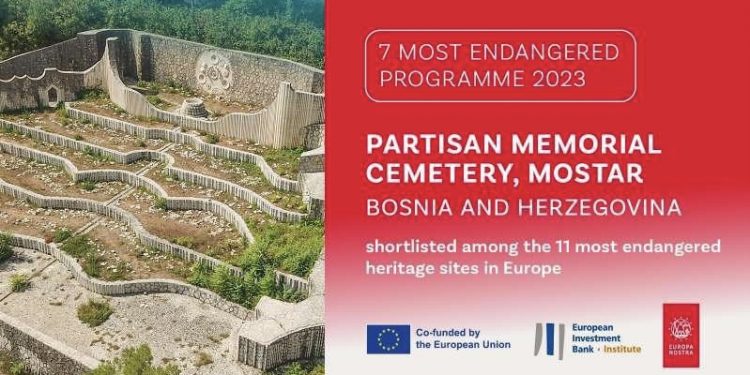 Partizansko spomen-groblje u Mostaru među 11 najugroženijih lokaliteta kulturne baštine u Europi