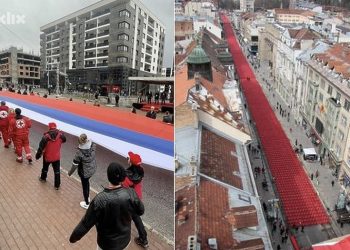 Vlast RS-a razvila zastavu dugu 500 metara kojom slave neustavni praznik koji je doveo do hiljada ubijenih