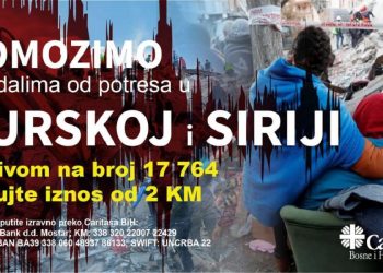 Poziv Caritasa BiH: Pomozimo stradalima od potresa u Turskoj i Siriji