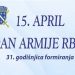 31. godišnjica formiranja – Dan armije RBiH