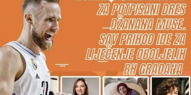 Na aukciji dres Džanana Muse, prihod ide u humanitarne svrhe za liječenje oboljelih bh. građana
