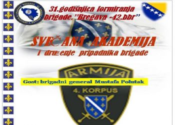 Obilježavanje 31. godišnjice formiranja brigade “Bregava 42. bbr”