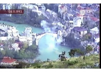 VIDEO Objavljen dosad neviđeni snimak rušenja Starog mosta: Čuvao ga Slobodan Praljak