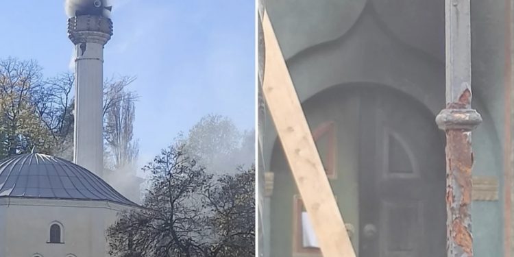 Požar zahvatio džamiju u Gradačcu, vatra uništila dio nacionalnog spomenika BiH