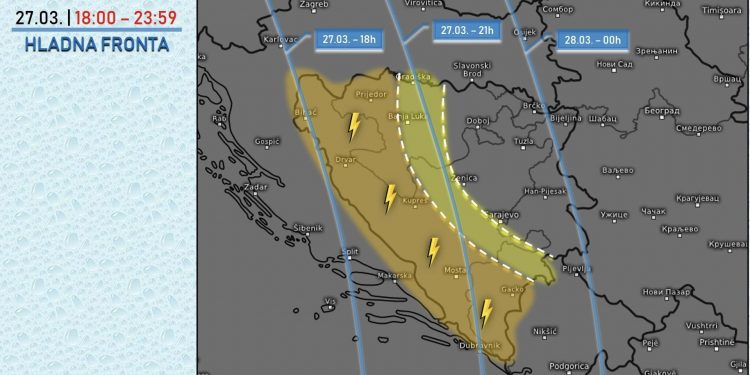 Vremenska prognoza do kraja sedmice