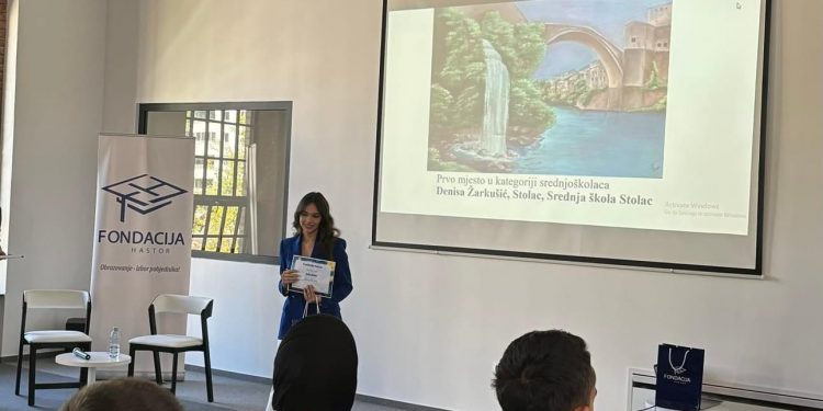 Denisa Žarkušić- 1. mjesto na konkursu za najbolje likovne radove stipendista Fondacije Hastor u Bosni i Hercegovini