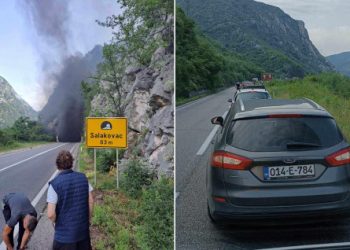Teška nesreća na M-17: Kamion se zapalio nakon sudara, na terenu vatrogasci – Ima stradalih…?