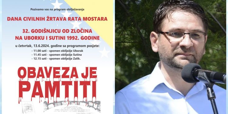OBILJEŽAVANJE 13. JUNA – DANA CIVILNIH ŽRTAVA RATA GRADA MOSTARA