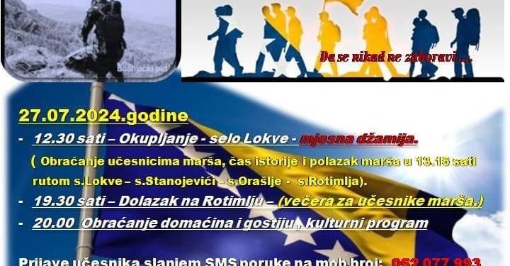 Održavanje Marša sjećanja planirano je 27.07.2024. godine
