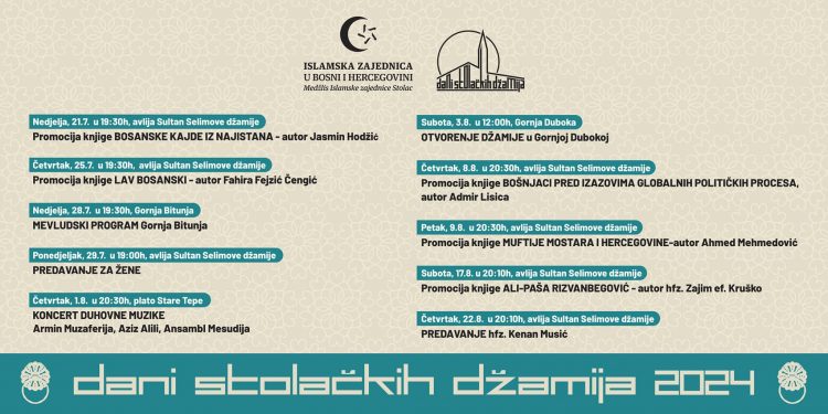 Stolac:Dani stolačkih džamija 2024.
