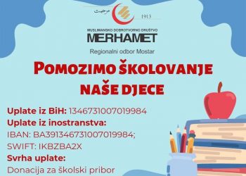 Regionalni odbor “Merhameta” pokreće akciju opremanja školaraca
