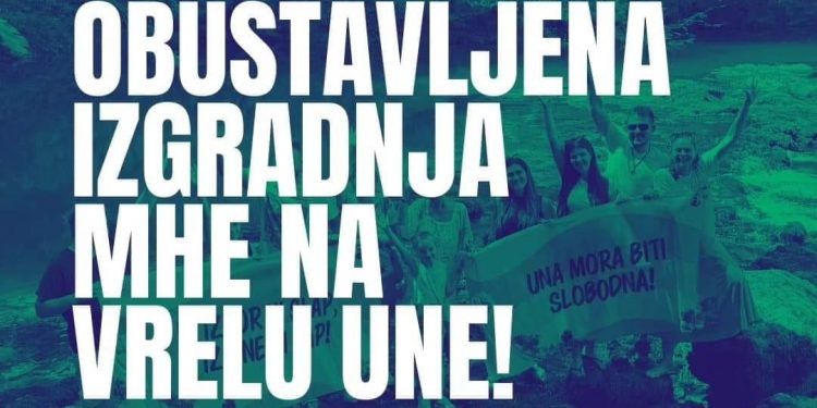 OBUSTAVLJENA IZGRADNJA MHE NA VRELU UNE