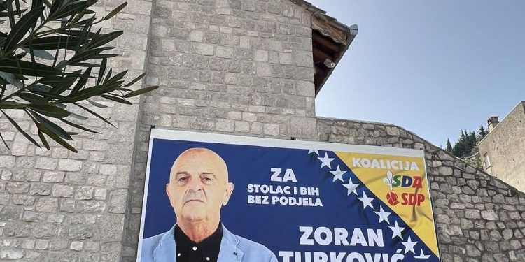 Lokalni izbori 2024 – Stolac Zoran Turković, kandidat za gradonačelnika ispred Stranke demokratske akcije i Socijal demokratske partije