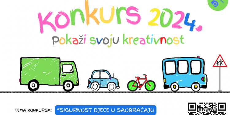Konkurs: “Sigurnost djece u saobraćaju, pokaži svoju kreativnost, 2024”.