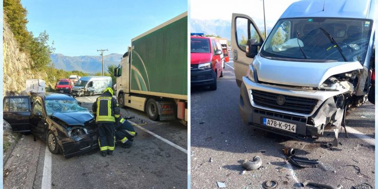 TEŽAK UDES U SALAKOVCU: SAOBRAĆAJ POTPUNO OBUSTAVLJEN, VIŠE POVRIJEĐENIH OSOBA