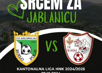 Meč Lige HNK-a će imati humanitarni karakter: FK “Bjelopoljac” pomaže Jablanici
