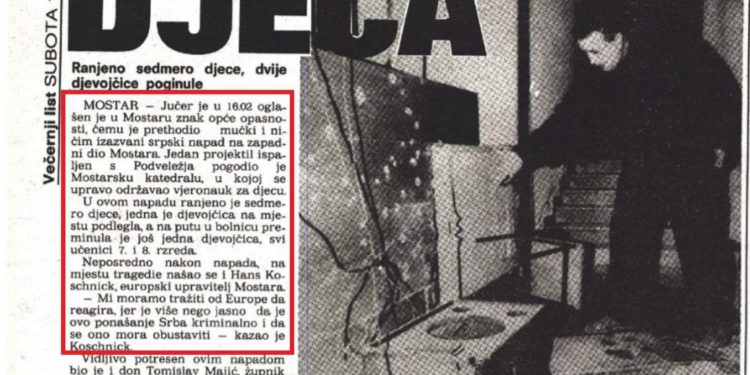 Jedinstvena organizacija boraca Grada Mostara demantuje navode o granatiranju mostarske katedrale u novembru 1994. godine objavljene u programu Televizije Herceg-Bosne i na portalima Dnevnik. ba i Bljesak. info.