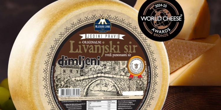 VELIKI USPJEH MLJEKARE LIVNO NA WORLD CHEESE AWARDSU