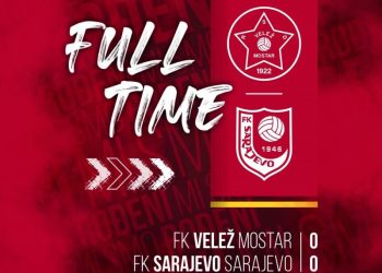 Bez golova u susretu Velež – Sarajevo