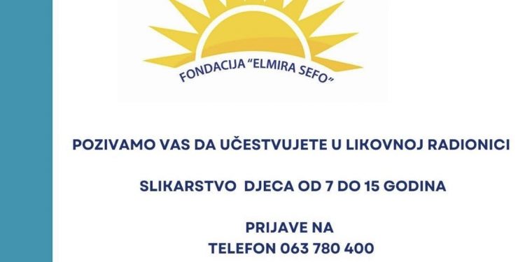 Fondacija “Elmira Sefo” organizuje boje ljeta na obalama Stoca: Likovna radionica u prirodi za djecu