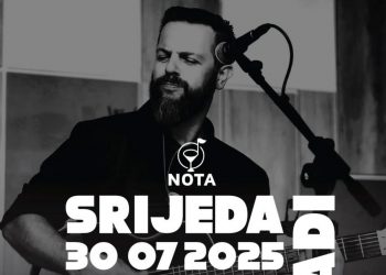 Ljetna noć ispunjena muzikom i emocijama – Adi Šarenac uživo u Caffe Pizzeriji Nota!