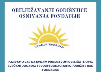 Fondacija “Elmira Sefo” obilježava godišnjicu osnivanja: Poziv građanima na svečani događaj