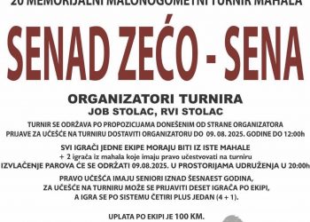 Počinje 20. Memorijalni malonogometni turnir “Senad Zećo Sena” u okviru manifestacije Stolačko ljeto 2025