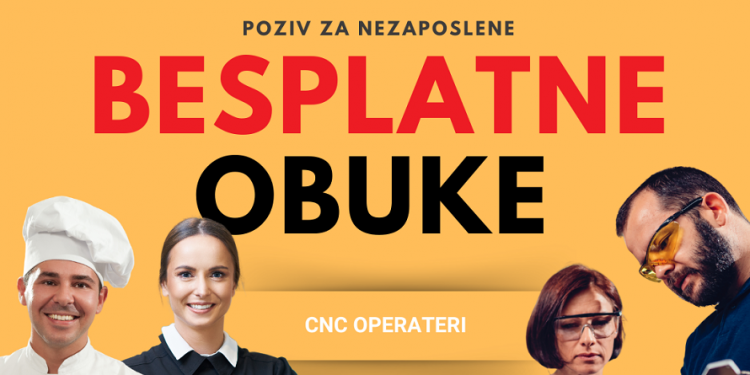 Besplatne obuke za kuhare, sobarice i CNC operatere u Hercegovini
