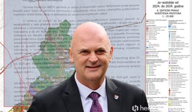 Upravna inspekcija HNK naložila Stocu obustavu Prostornog plana: Rok za postupanje pet dana