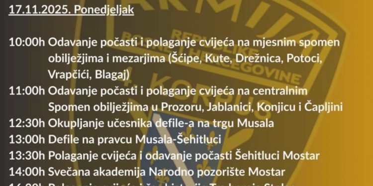 Završnica obilježavanja 33. godišnjice 4. korpusa ARBiH održat će se u Stocu