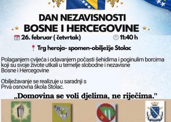 U STOCU OBILJEŽAVANJE DANA NEZAVISNOSTI BOSNE I HERCEGOVINE