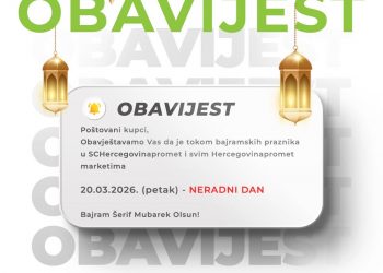 Hercegovinapromet: Neradni dan za Bajram uz iskrene čestitke kupcima i partnerima