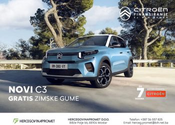 TRAŽITE NOVI AUTO? PSC HERCEGOVINAPROMET IMA PONUDU KOJU VRIJEDI ISKORISTITI: CITROËN C3 + GRATIS ZIMSKE GUME