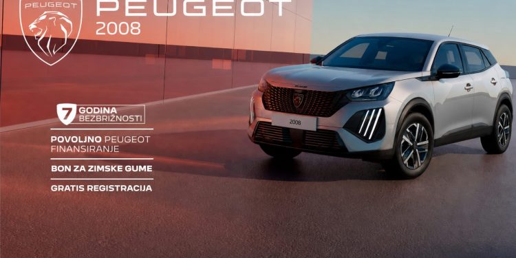 PEUGEOT 2008 U POSEBNOJ AKCIJI: ZIMSKE GUME, GRATIS REGISTRACIJA I 7 GODINA BEZBRIŽNOSTI